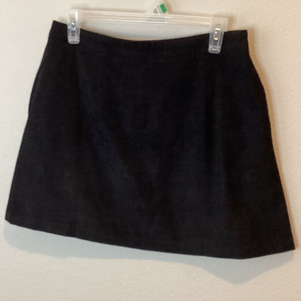 IJOAH Corduroy Button Down Skirt Size Medium M Black - Picture 3 of 9
